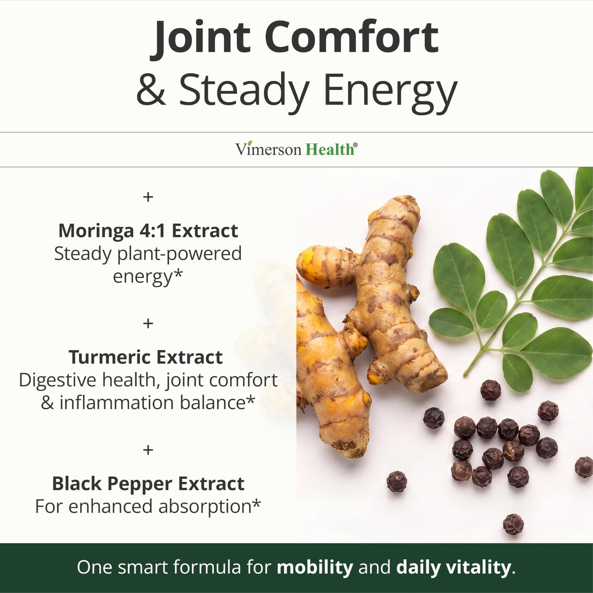 Moringa Capsules 4:1 Extract with Turmeric 120 Capsules O81441
