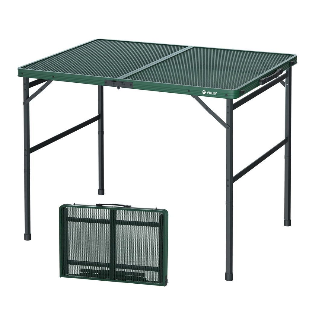 3ft Folding Aluminum Camping Table with Adjustable Legs Z23338