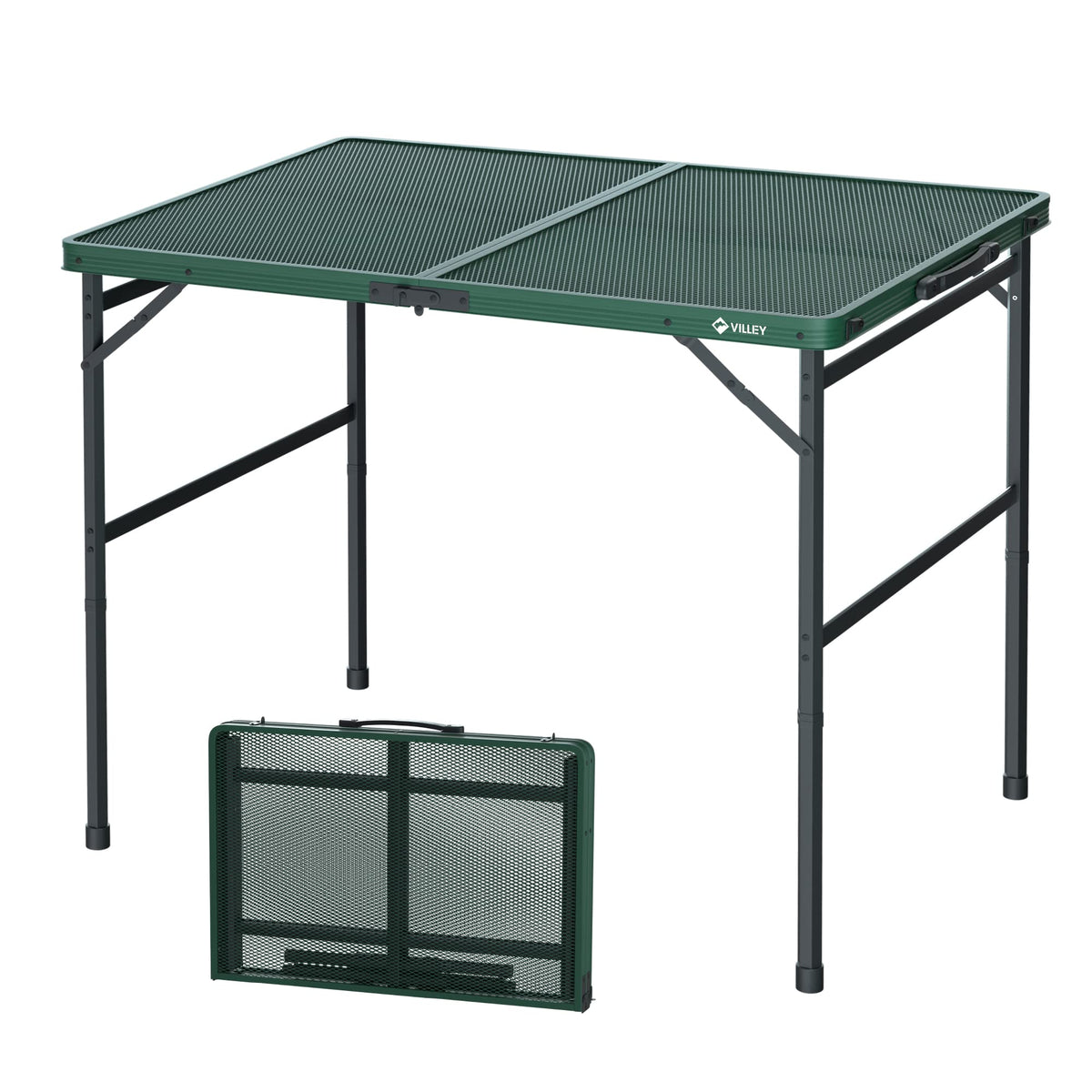 3ft Folding Aluminum Camping Table with Adjustable Legs Z23338
