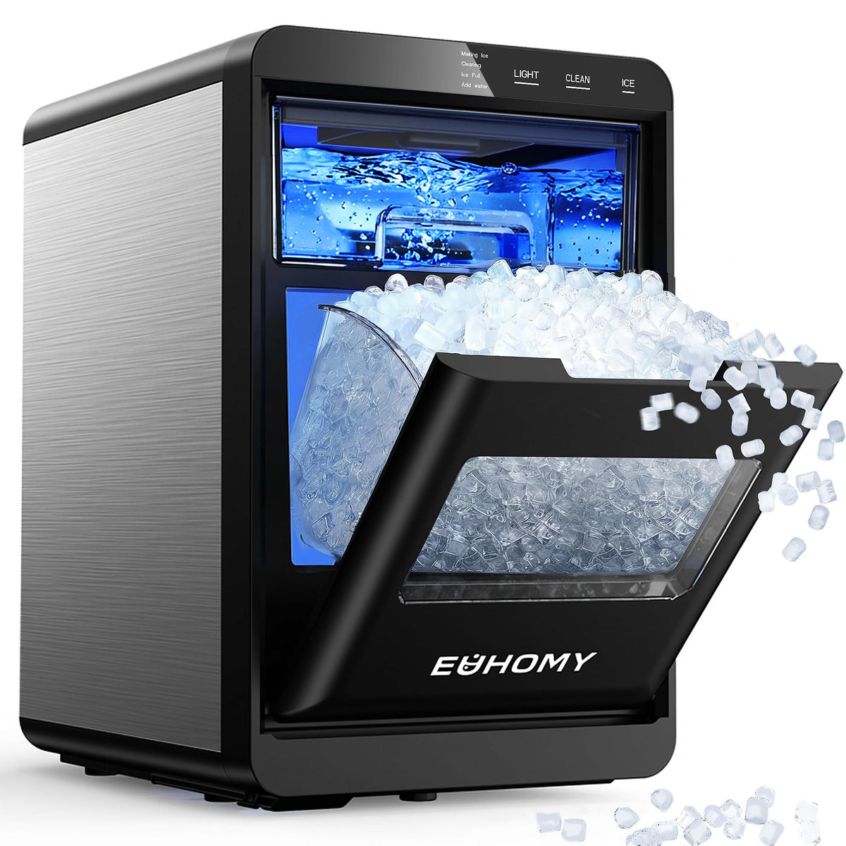 Nugget Ice Maker Countertop, 40lbs/24H, Black H4262