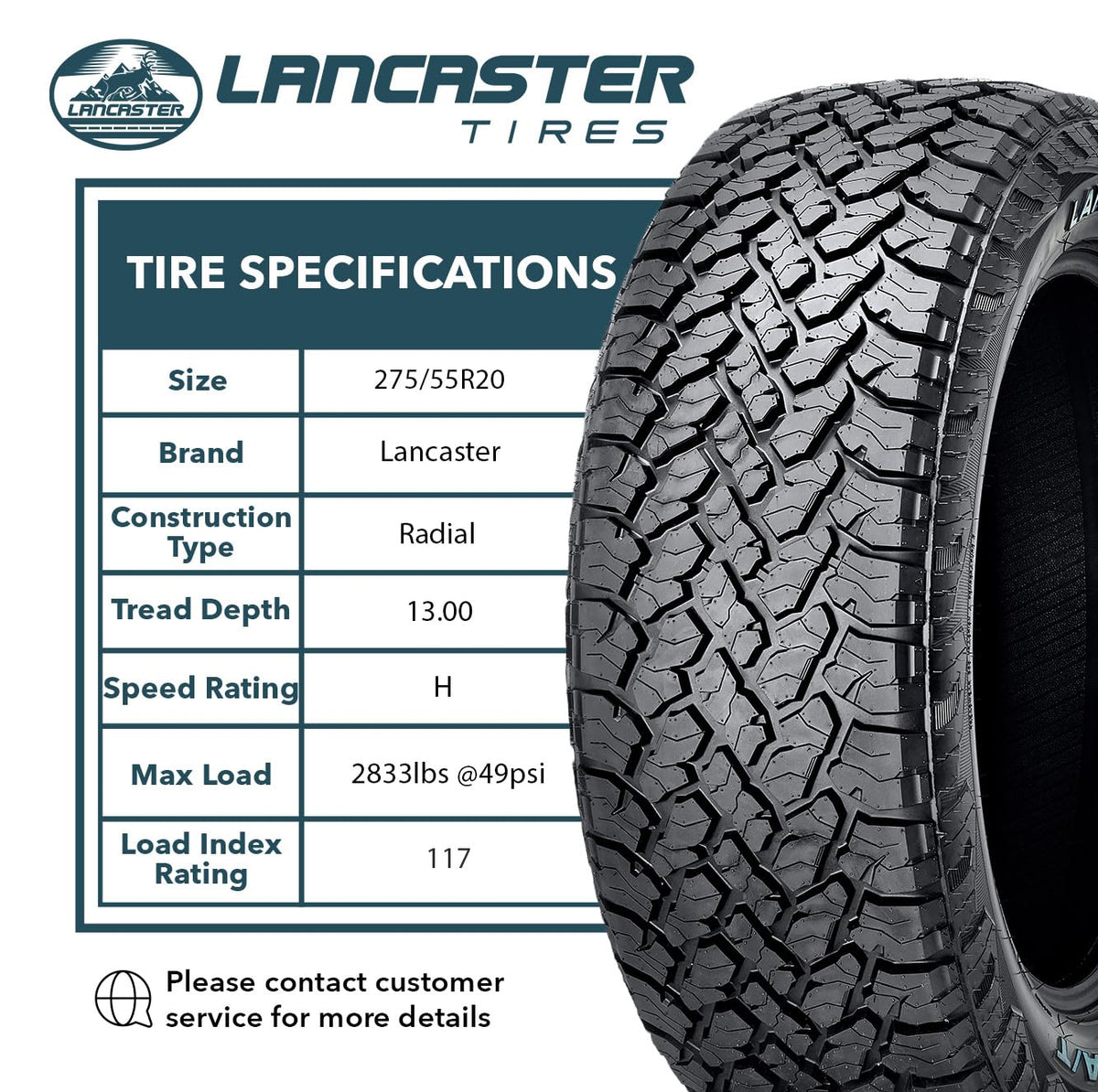 275/55R20 117H XL All Terrain Light Truck Tire I321171