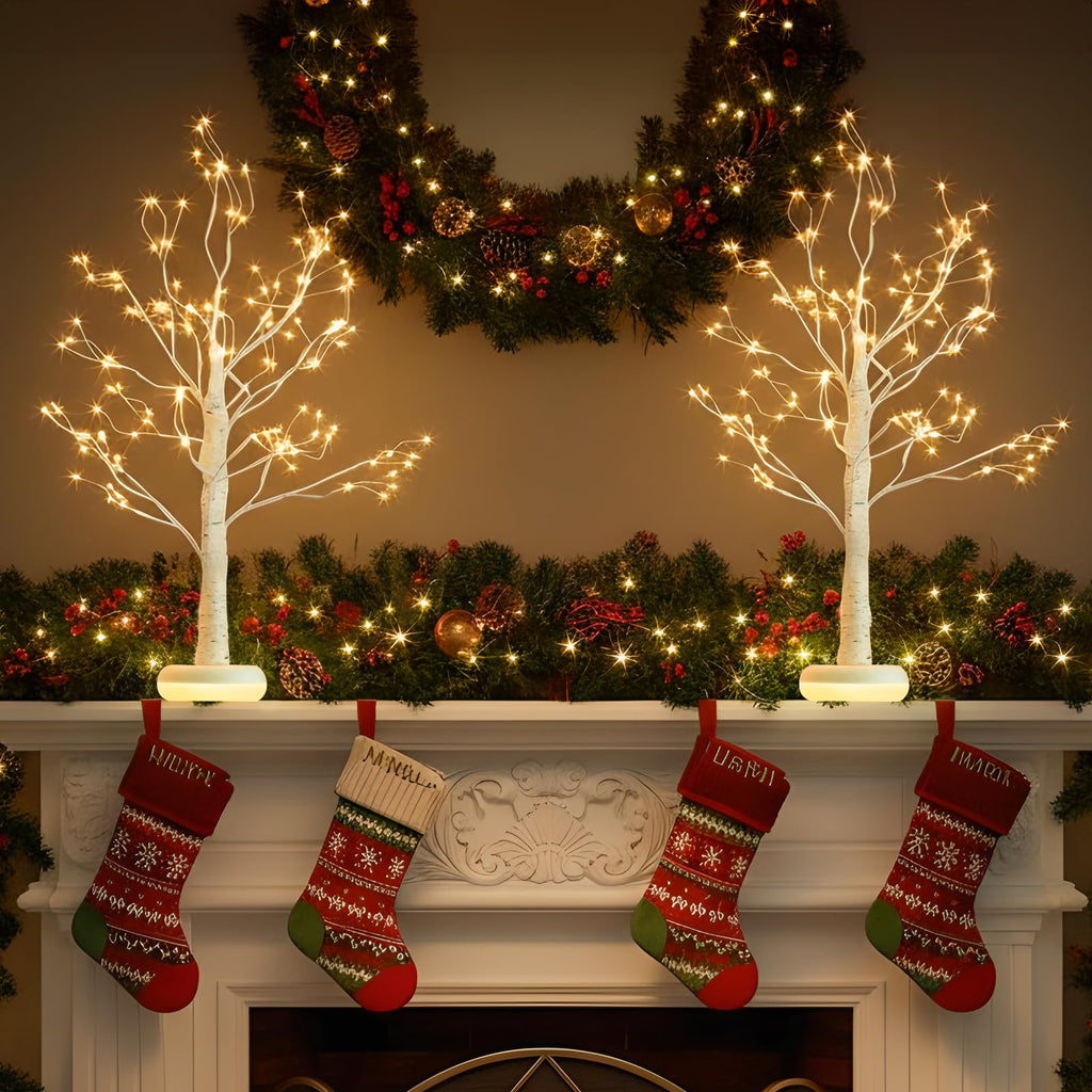 Birch Tree with Lights L46912