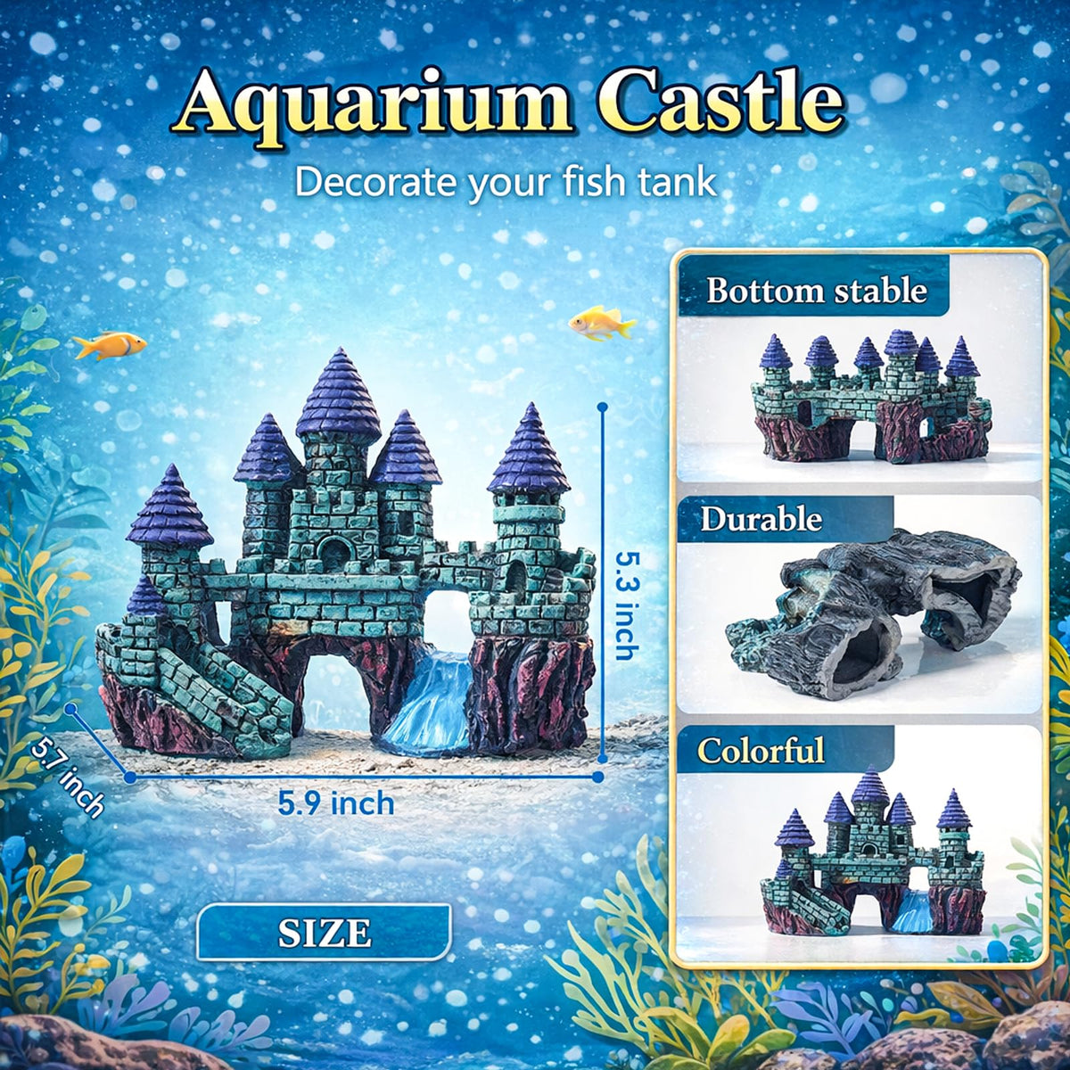 13 Pieces Aquarium Decorations Kit Q865