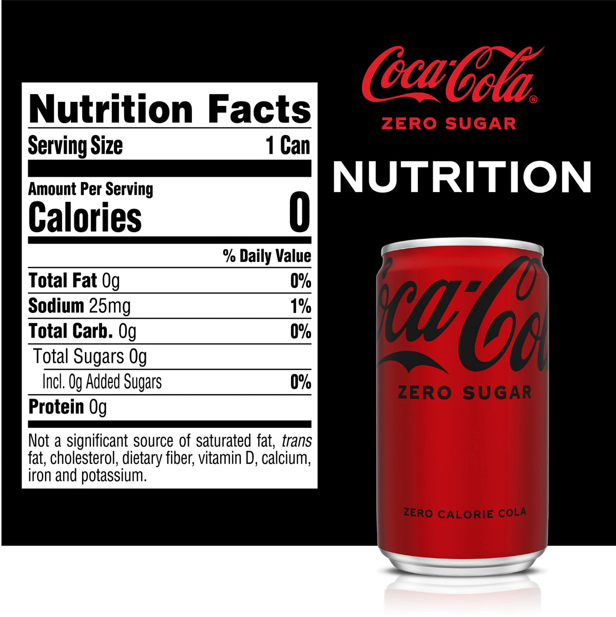 Coke Zero Sugar Mini-Can 7.5 fl oz 12 Pack V241018