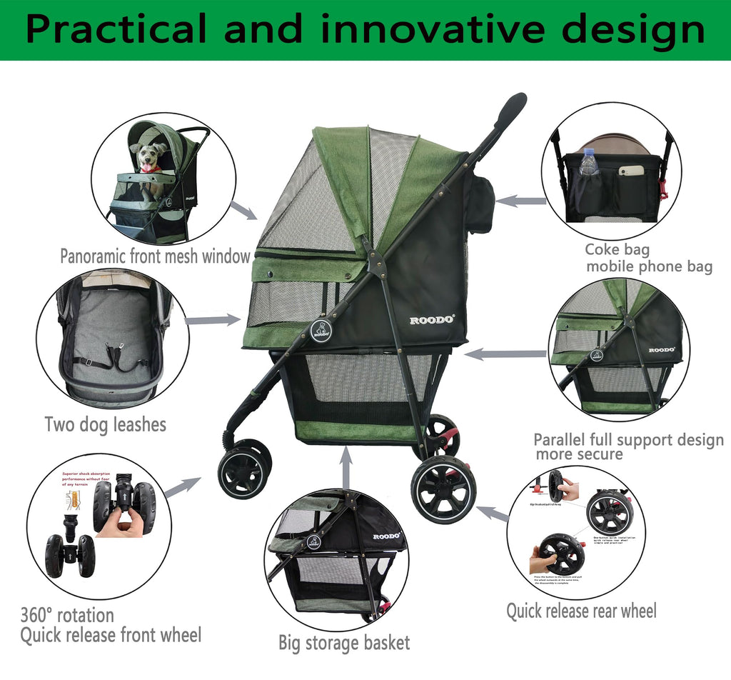3 Wheel Foldable Pet Stroller X2416