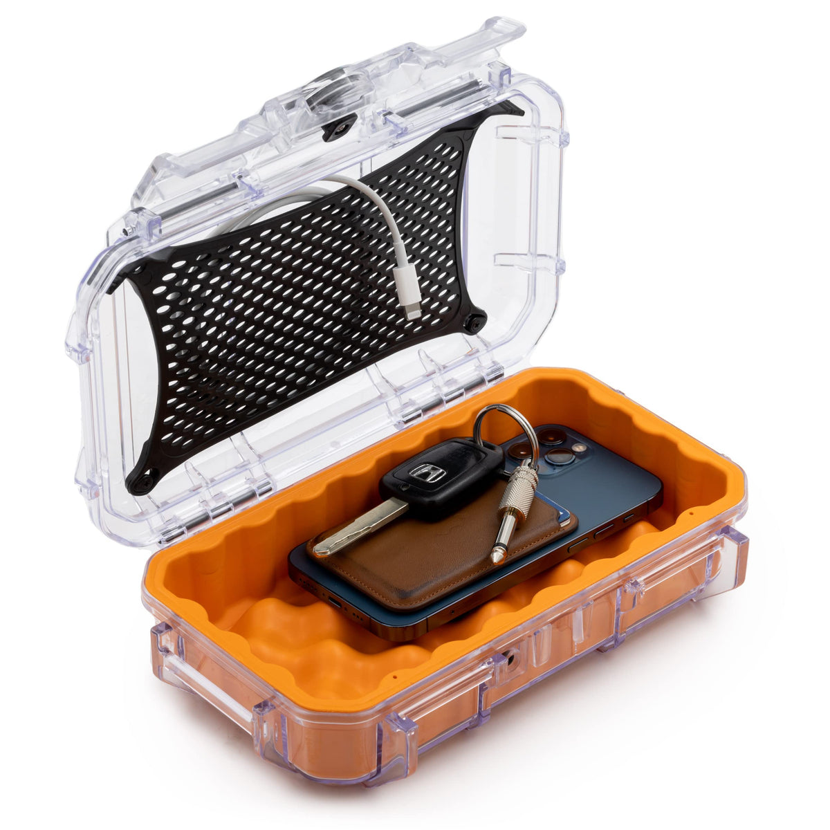 Clear Waterproof Dry Box Protective Case Colored Rubber Insert M776754