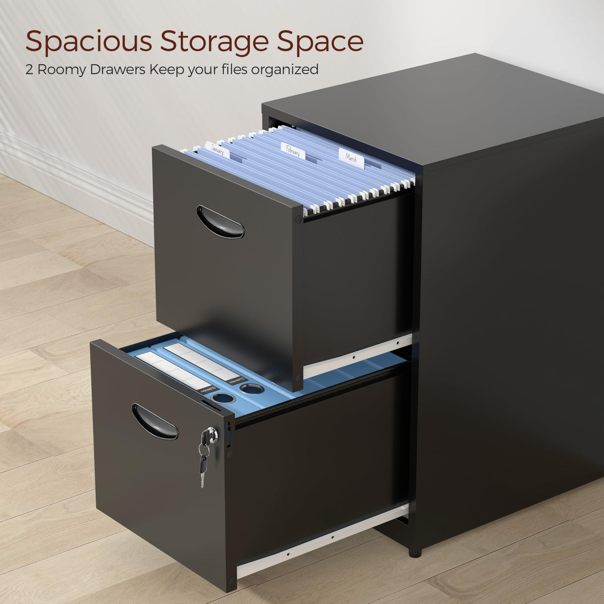 2 Drawer Metal File Cabinet with Lock K7867