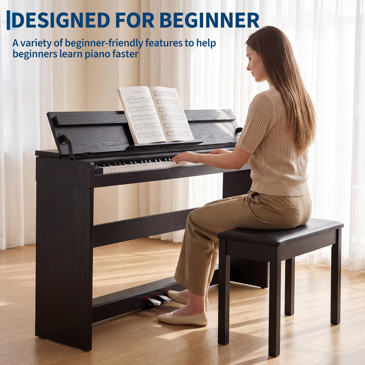 88-Key Weighted Hammer-action Digital Piano G5453
