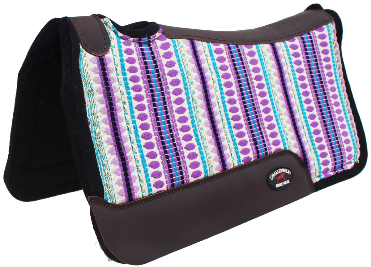 Cotton Fleece Lined Pink Contoured Horse Saddle Pad Q8357