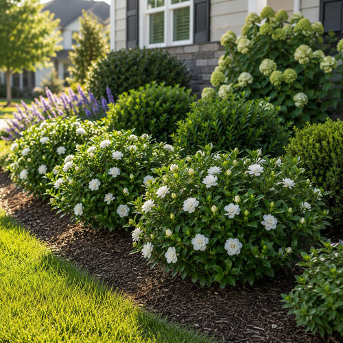 2 Large Trade Gallon Gardenia Jasminoides Fragrant Evergreen Shrub O87366