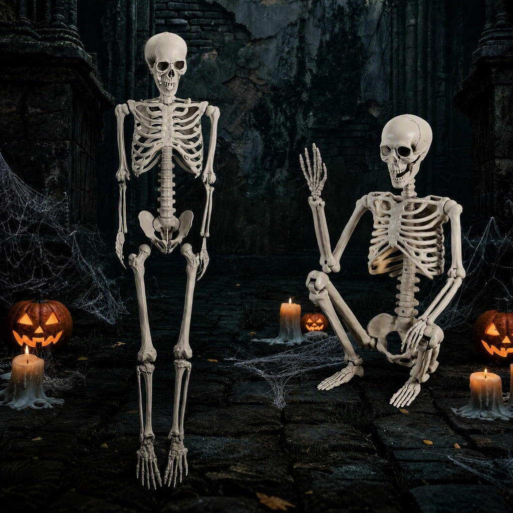 5.4FT Halloween Skeleton with Movable Joints V730255