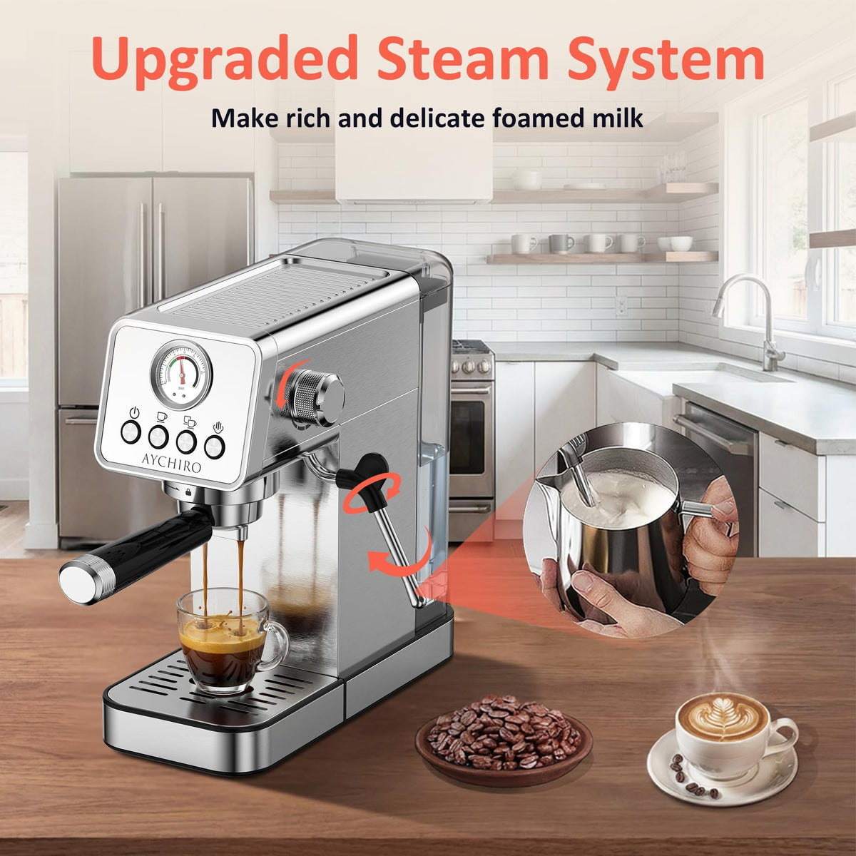 20 Bar Espresso Machine with Steam Wand H582567