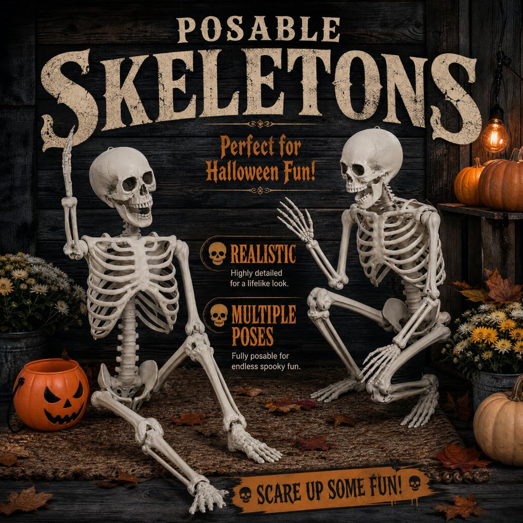 5.4FT Halloween Skeleton with Movable Joints V730255