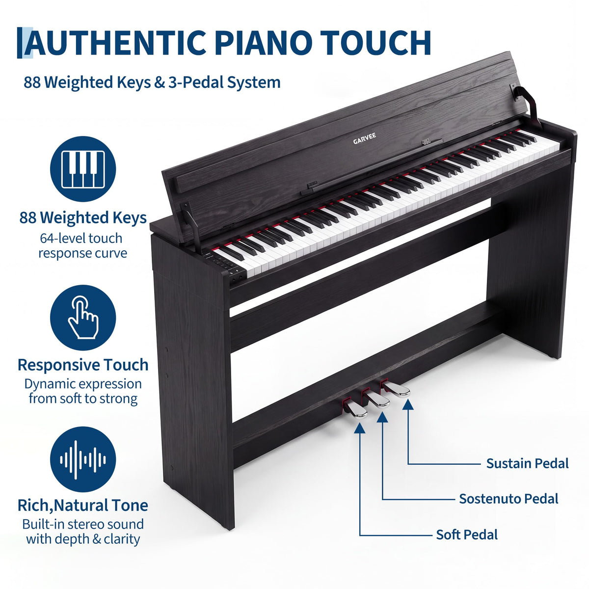 88-Key Weighted Hammer-action Digital Piano G5453