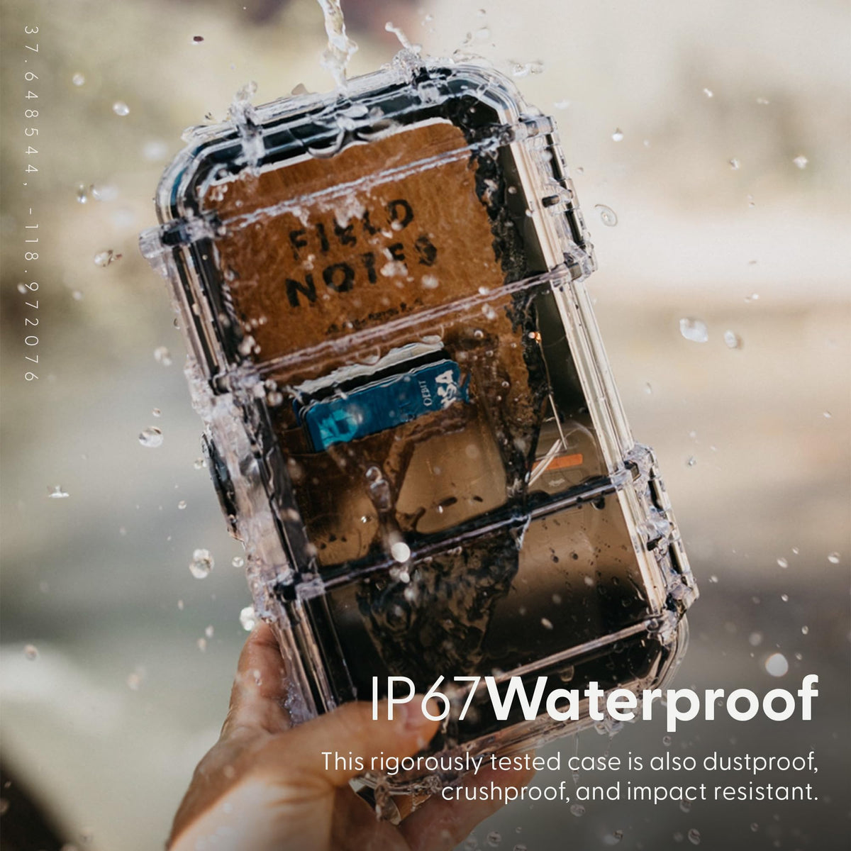 Clear Waterproof Dry Box Protective Case Colored Rubber Insert M776754