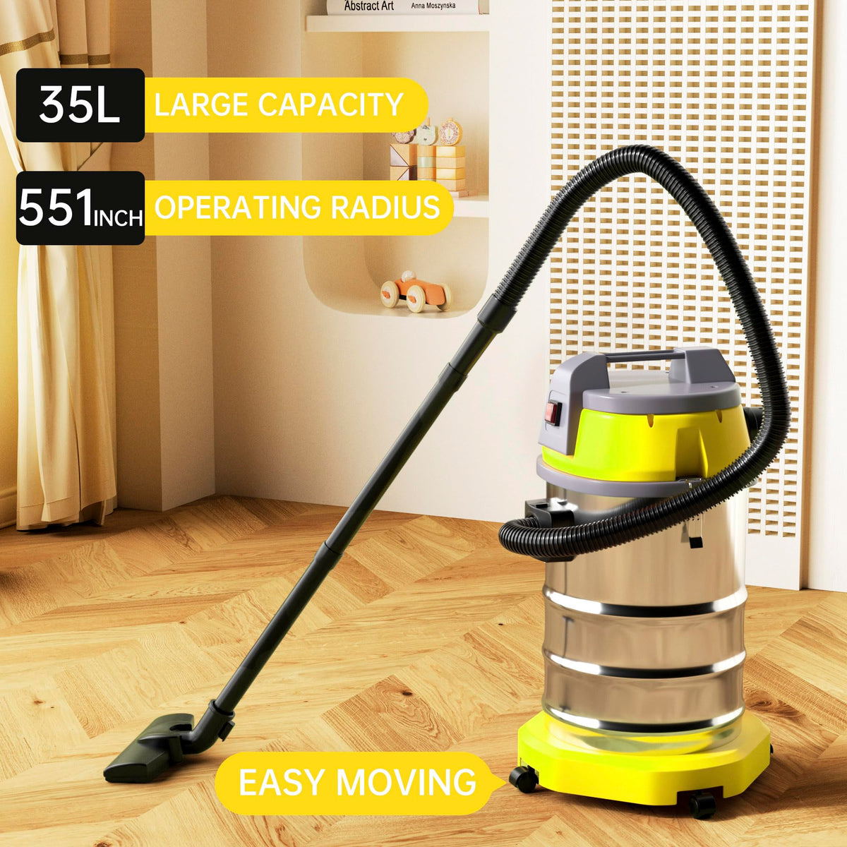 10 Gallon 8 Peak Hp Wet/Dry Shop Vacuum with Attachments K174