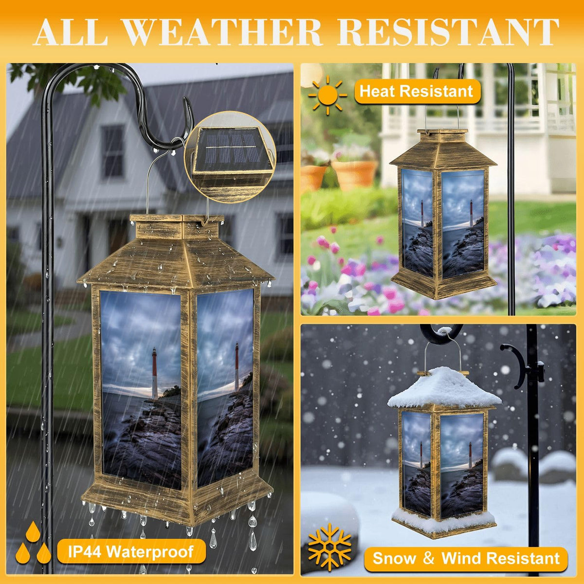 Waterproof LED Solar Lantern V76105