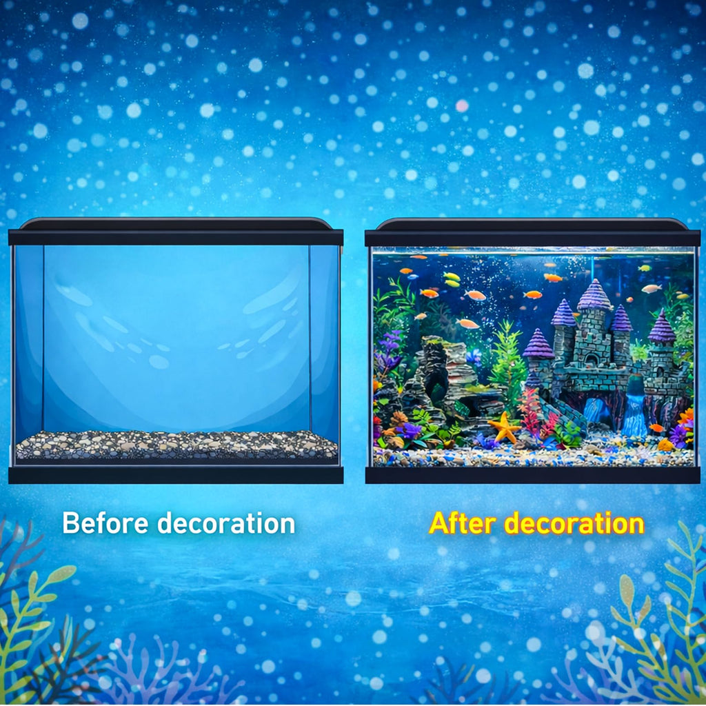 13 Pieces Aquarium Decorations Kit Q865