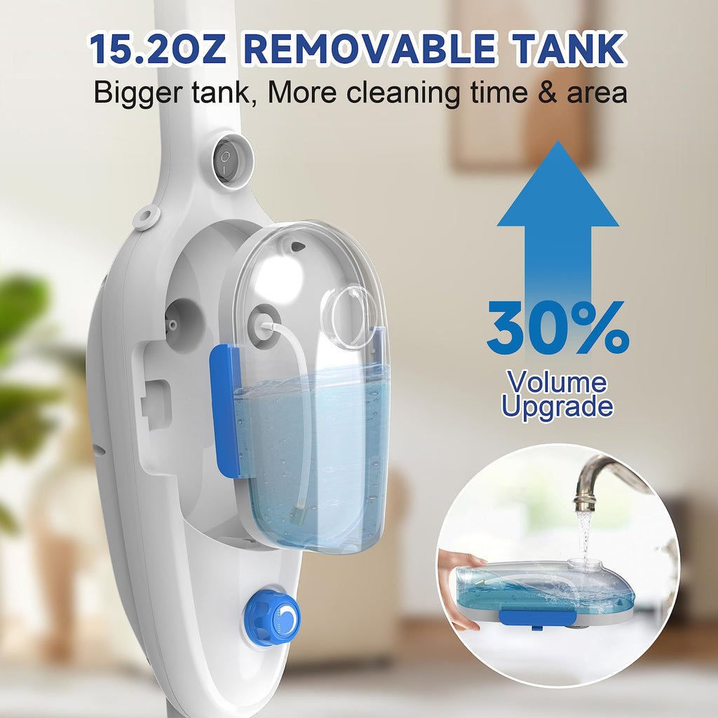 Lightweight Steam Mop with Adjustable Steam Modes, 23ft Cord, 2 Washable Pads V529
