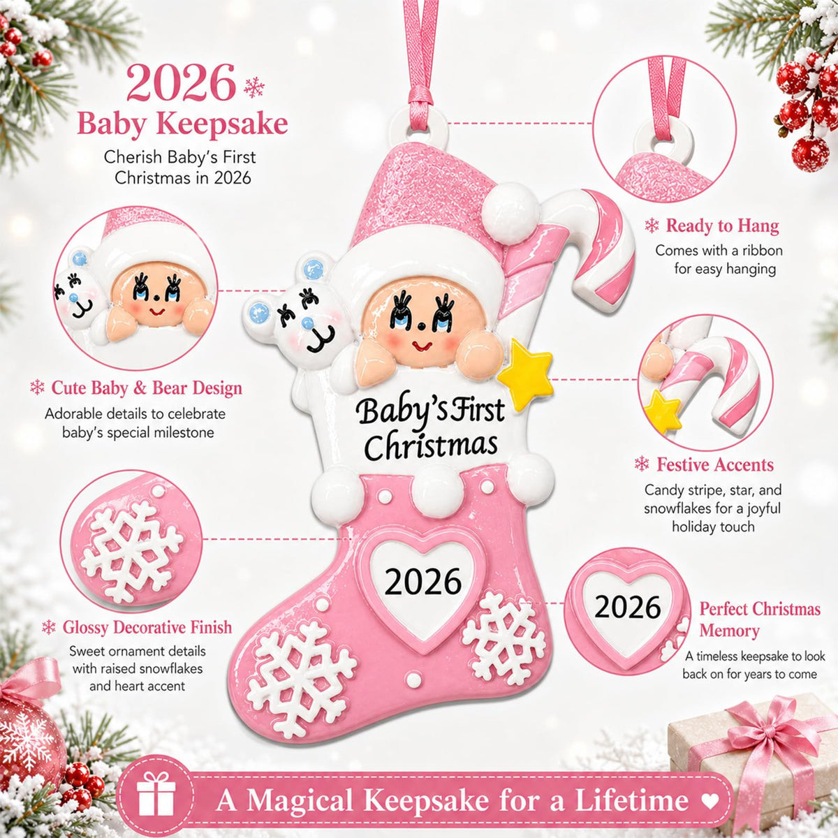 Baby's First Christmas Ornament 2026 I99165