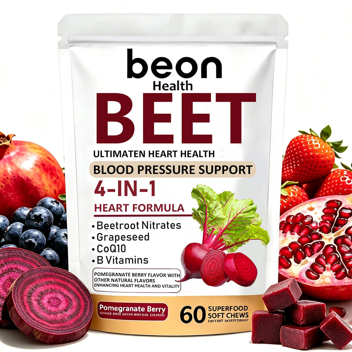 60 Count Beet Chews Supplement with 500mg C611308