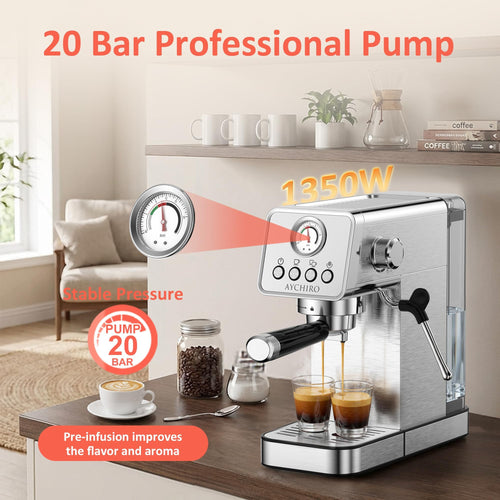 20 Bar Espresso Machine with Steam Wand H582567
