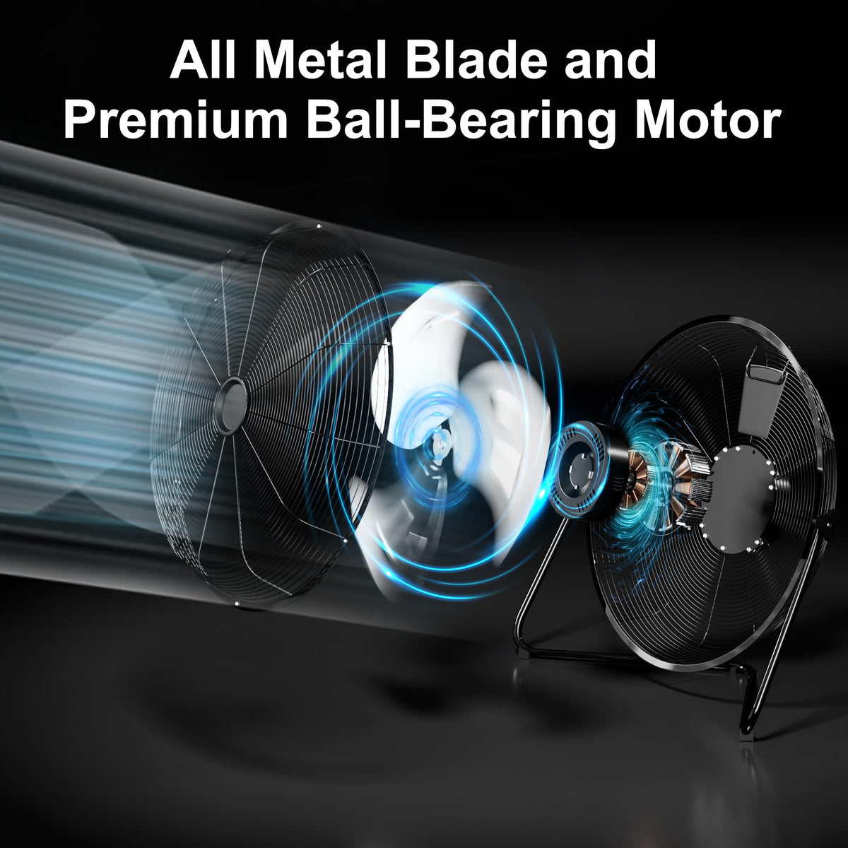 20 Inch 3 Speed High Velocity Metal Industrial Floor Fan M9930