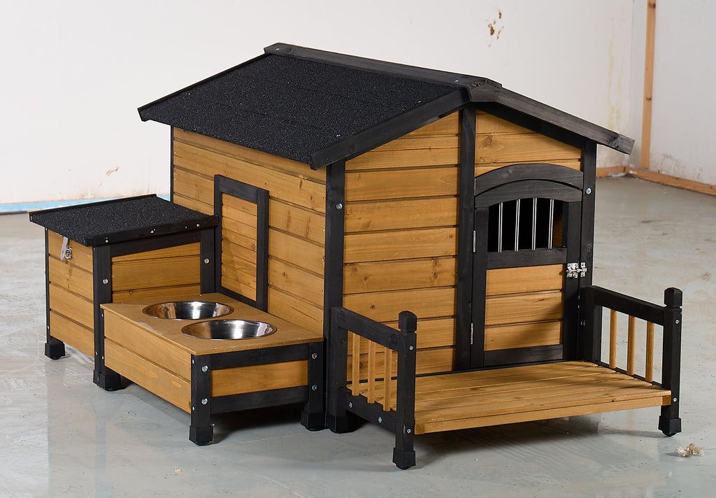 Large Wooden 2-Tier Rabbit Cage with Waterproof Roof K621