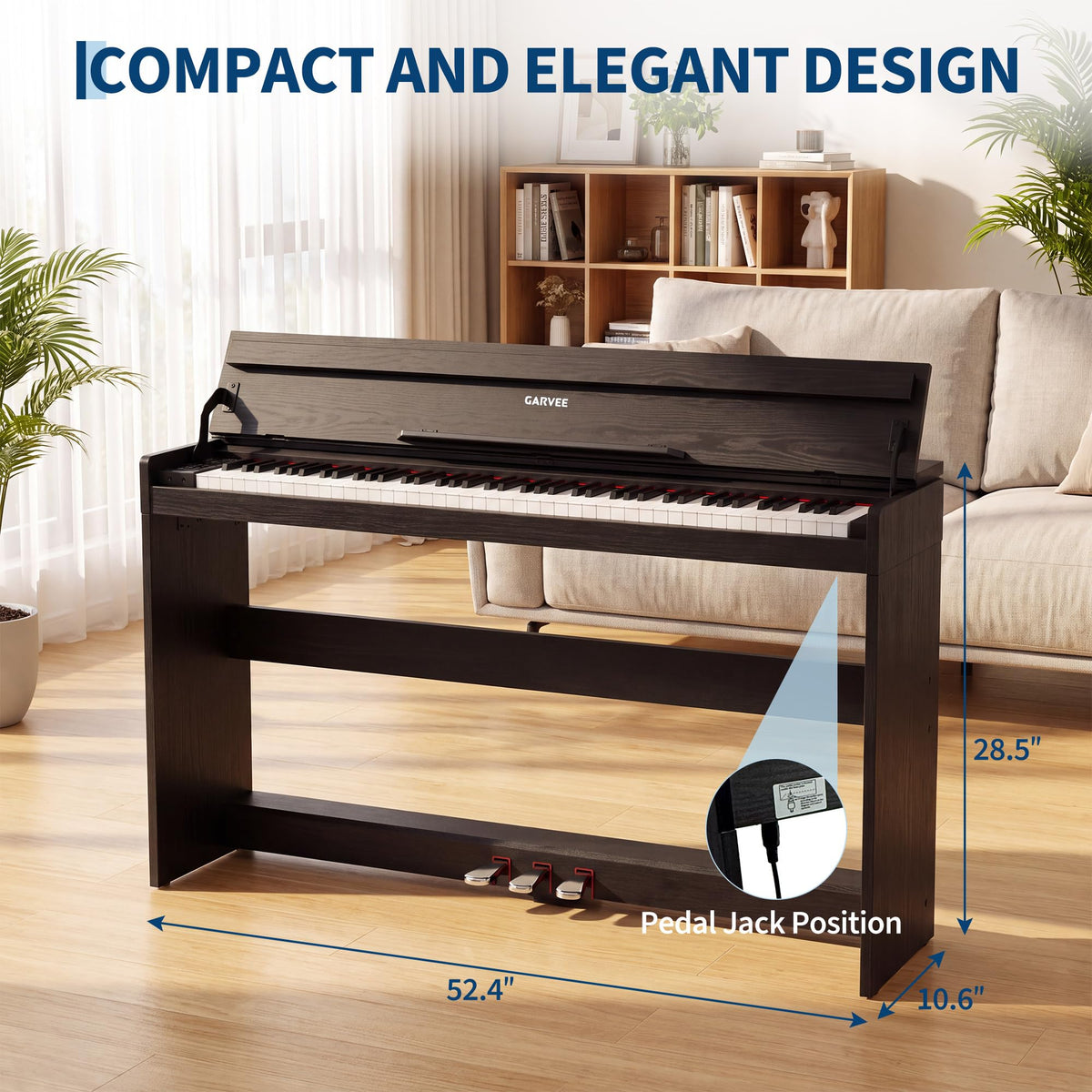 88-Key Weighted Hammer-action Digital Piano G5453