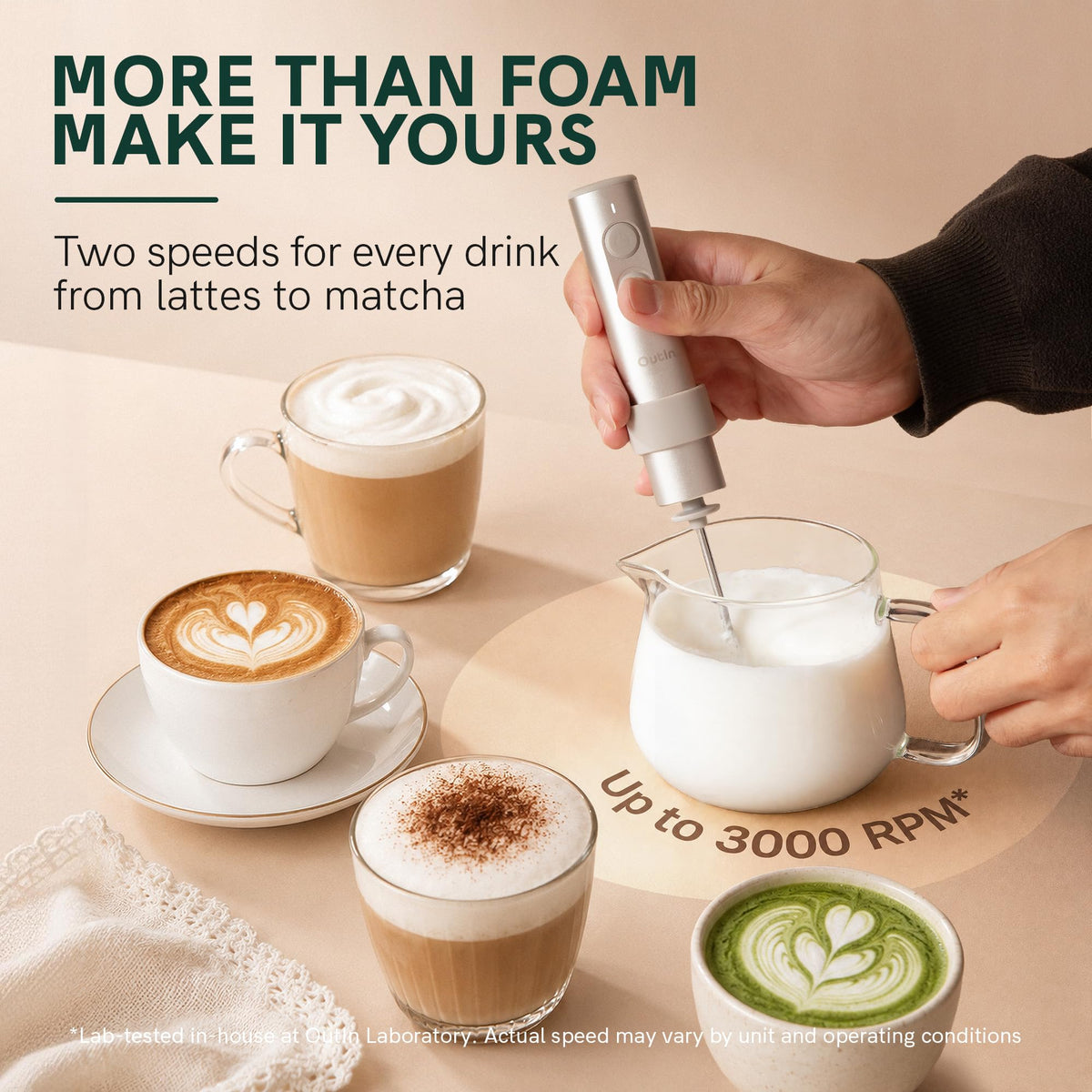 Handheld Rechargeable Milk Frother T3772