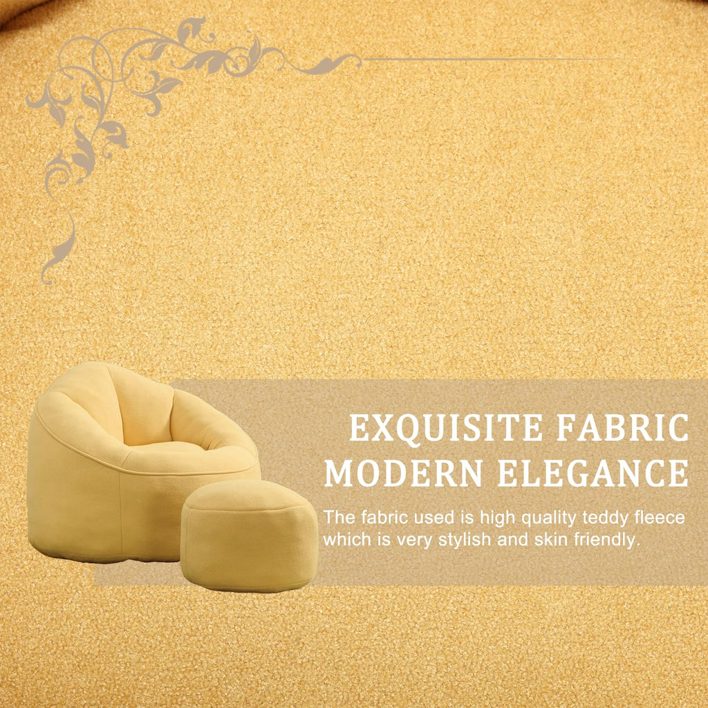 Large Memory Foam Bean Bag Lounger with Footrest R329