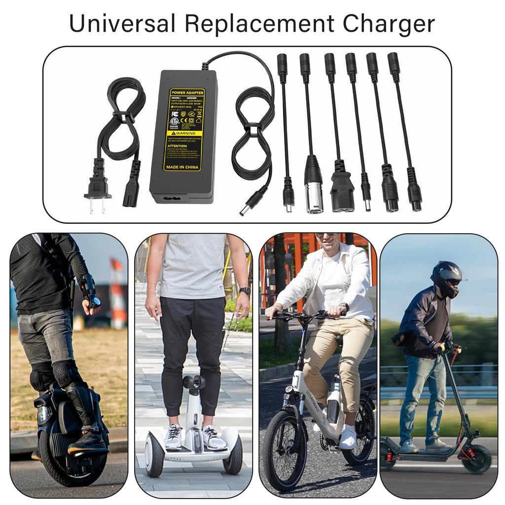 42V 2A Electric Scooter Charger with 7 Plugs A5922