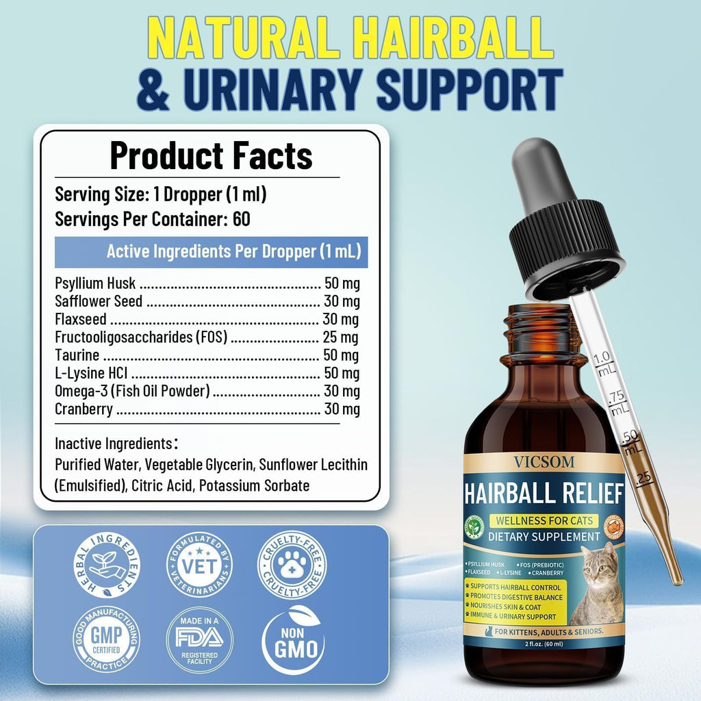 Cat Hairball Remedy Drops 2 Fl Oz A818