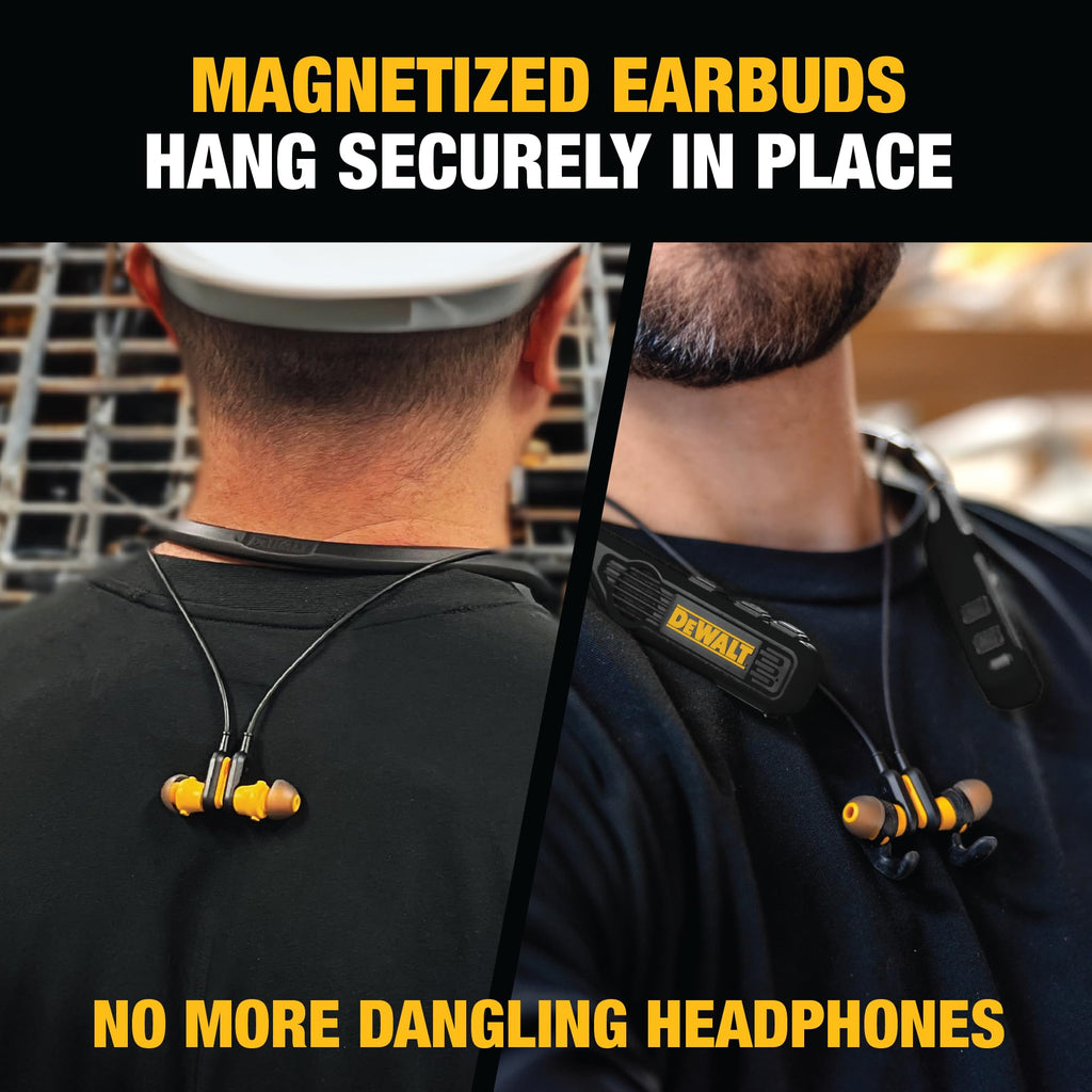 Black 2-in-1 Neckband Bluetooth Headphones D980
