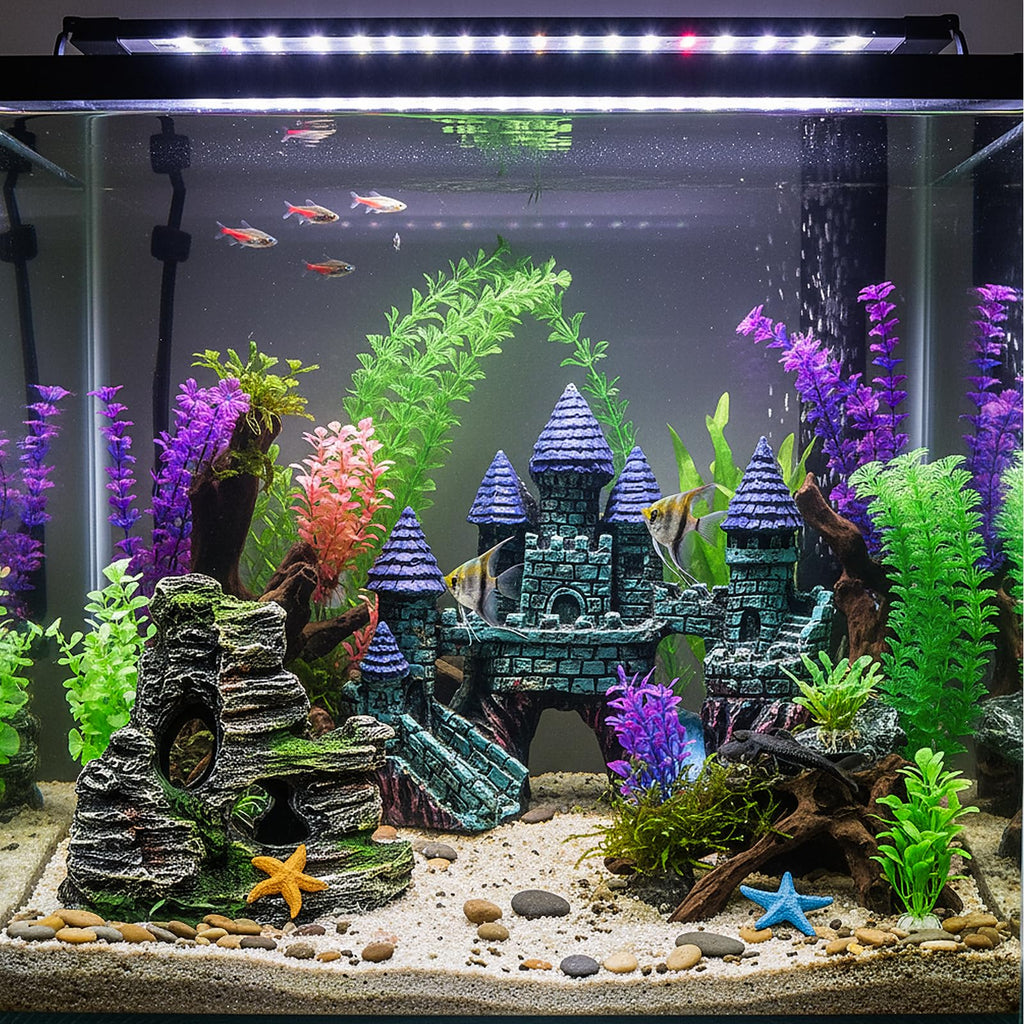 13 Pieces Aquarium Decorations Kit Q865