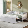 Twin Size Upholstered Linen Daybed with Pop up Trundle S160894