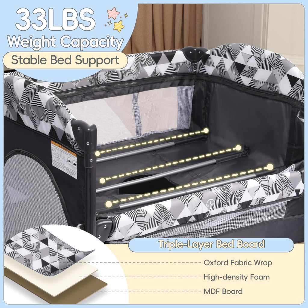 5-in-1 Pack and Play with Changing Table and Bassinet L30846