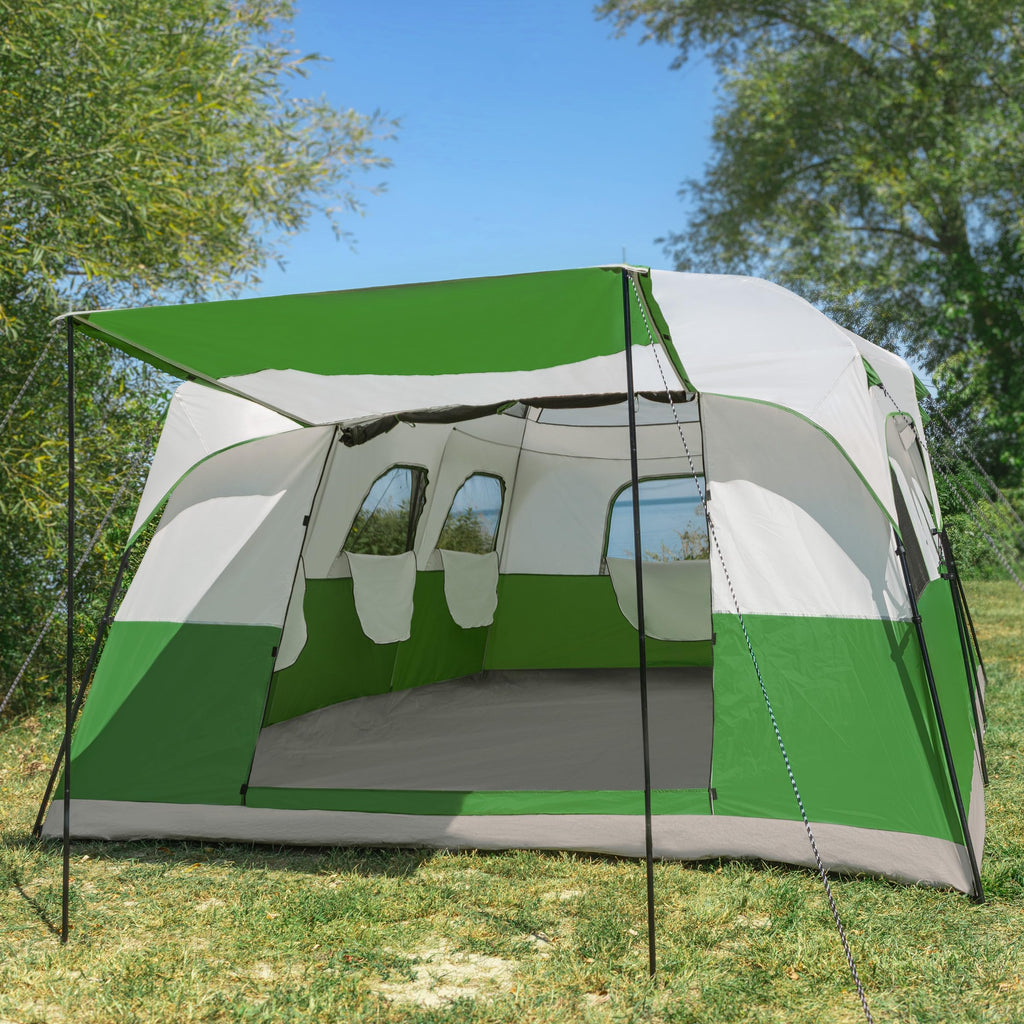 10-12 Person Camping Tent with Room Divider and Carry Bag E34185