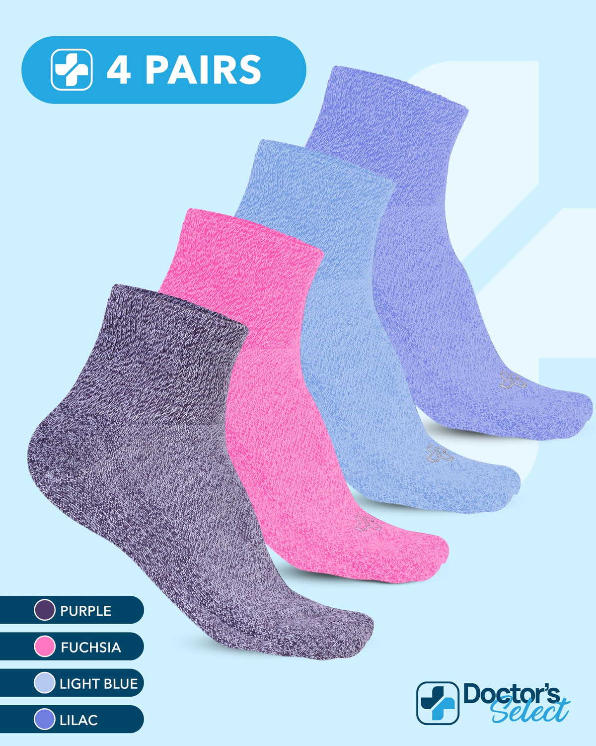 Diabetic Ankle Socks 4 Pairs G84113