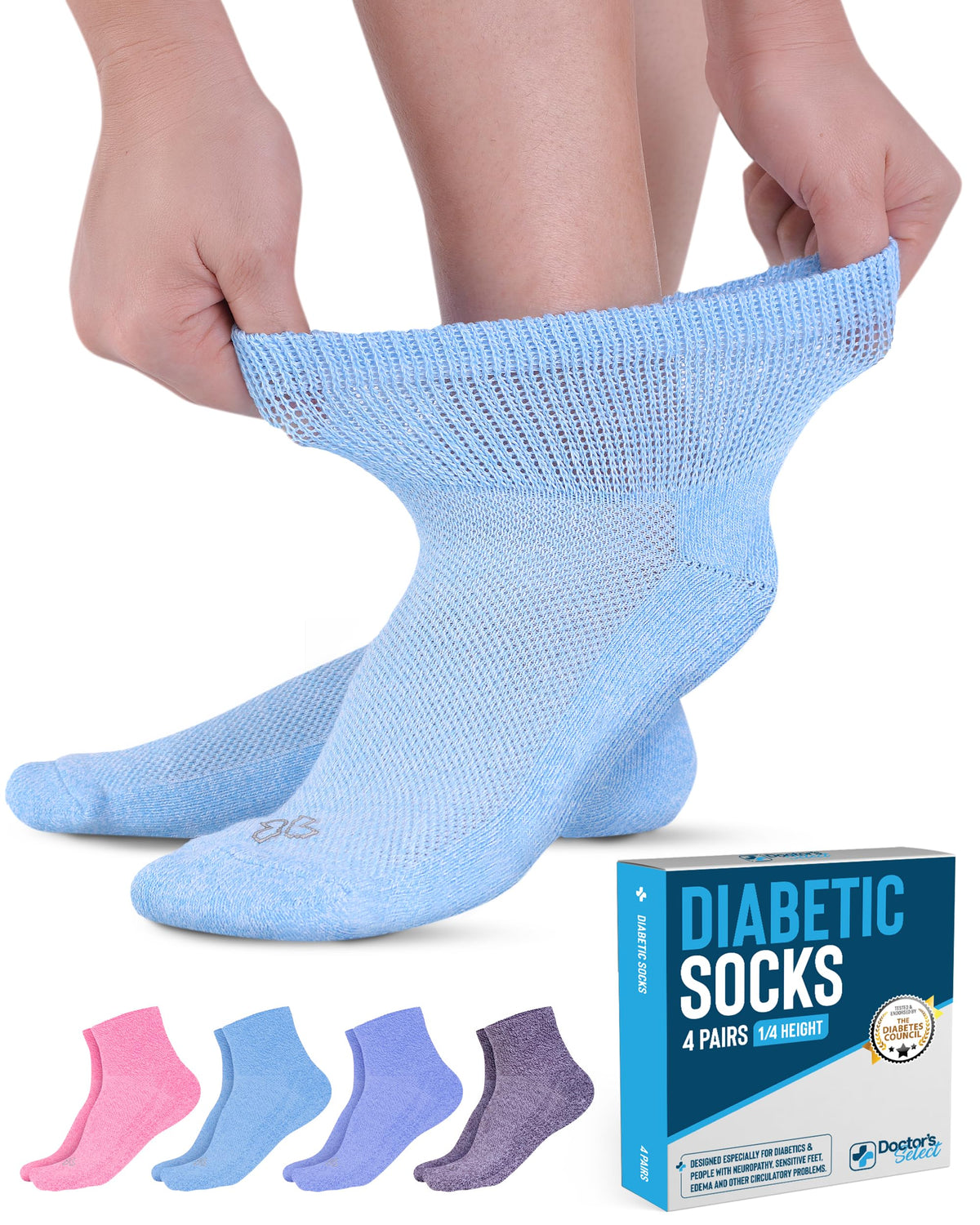 Diabetic Ankle Socks 4 Pairs G84113